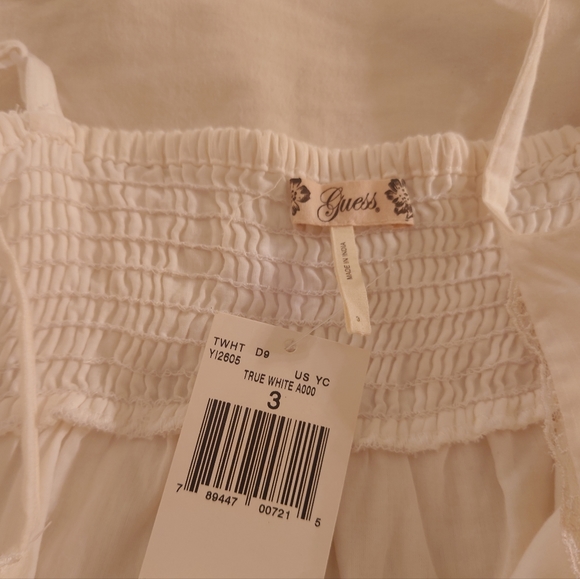 NWT Off White Ivory GUESS Mini Cotton Lace  Sundress Beach Cover-Up 3, 4 XS cute - Picture 11 of 14